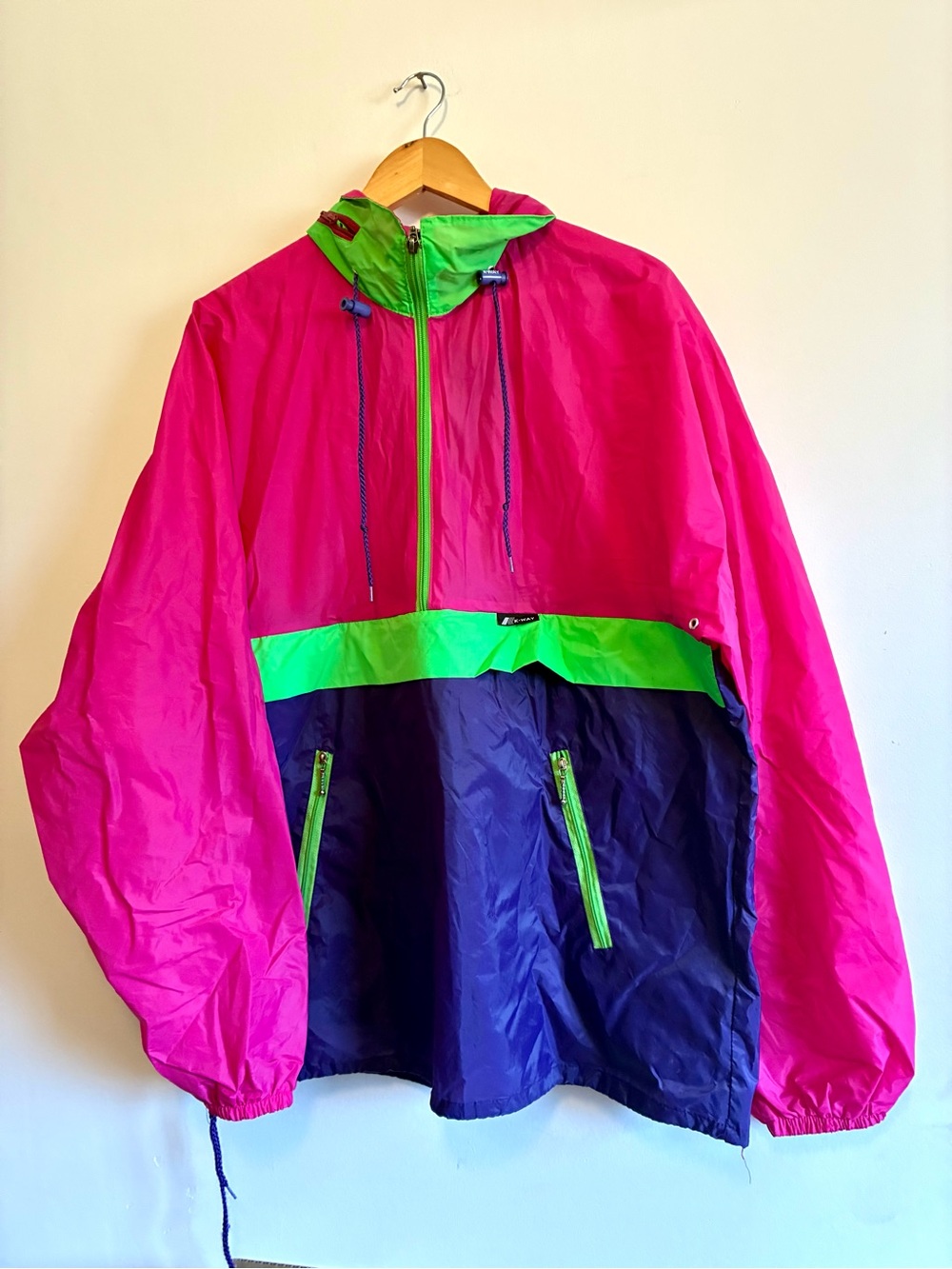 K-Way Packable Colorblock Raincoat - Picture 6 of 8